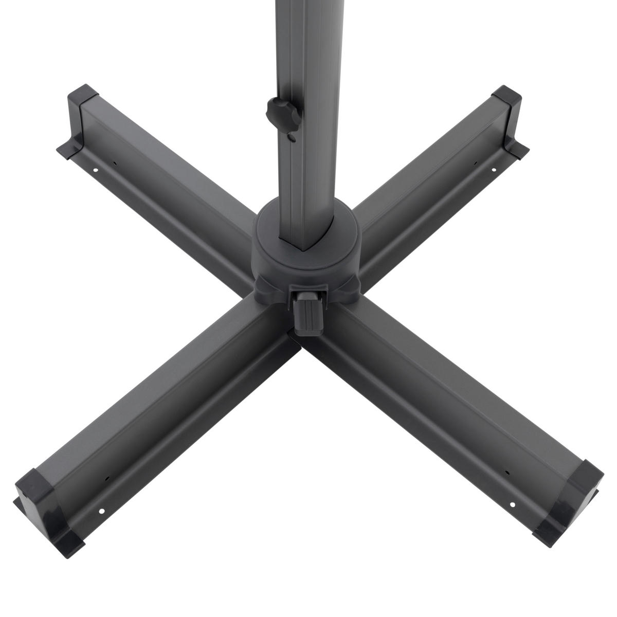 AMPELSCHIRM  300/300 cm  - Anthrazit/Hellgrau, Design, Textil/Metall (300/300cm) - Amatio