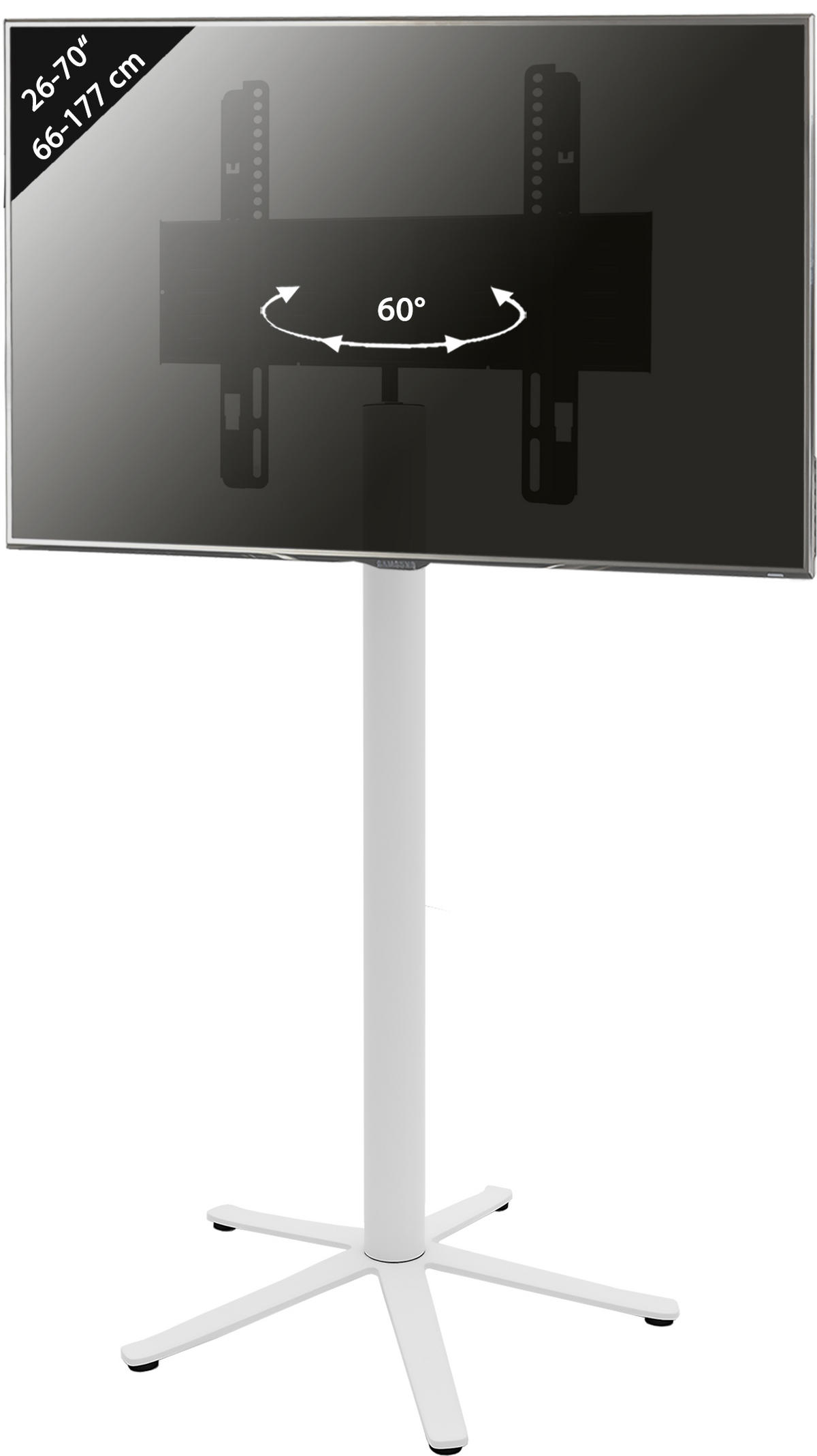 TV-RACK Metall Weiß  - Weiß, Basics, Metall (61,1/100/61,1cm) - MID.YOU