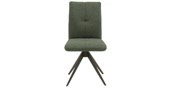 STUHL , Lederauswahl, Stoffauswahl, Typenauswahl, Gestellauswahl , Flachgewebe  - Waldgrün/Schwarz, Design, Textil/Metall (46/91/62cm) - Dieter Knoll