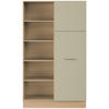 MEHRZWECKSCHRANK 120/206,2/58 cm  in Eichefarben, Salbeigrün  - Salbeigrün/Eichefarben, Basics, Holzwerkstoff/Metall (120/206,2/58cm) - Impuls