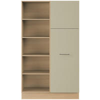 MEHRZWECKSCHRANK 120/206,2/58 cm  in Eichefarben, Salbeigrün  - Eichefarben/Salbeigrün, Basics, Holzwerkstoff/Metall (120/206,2/58cm) - Impuls
