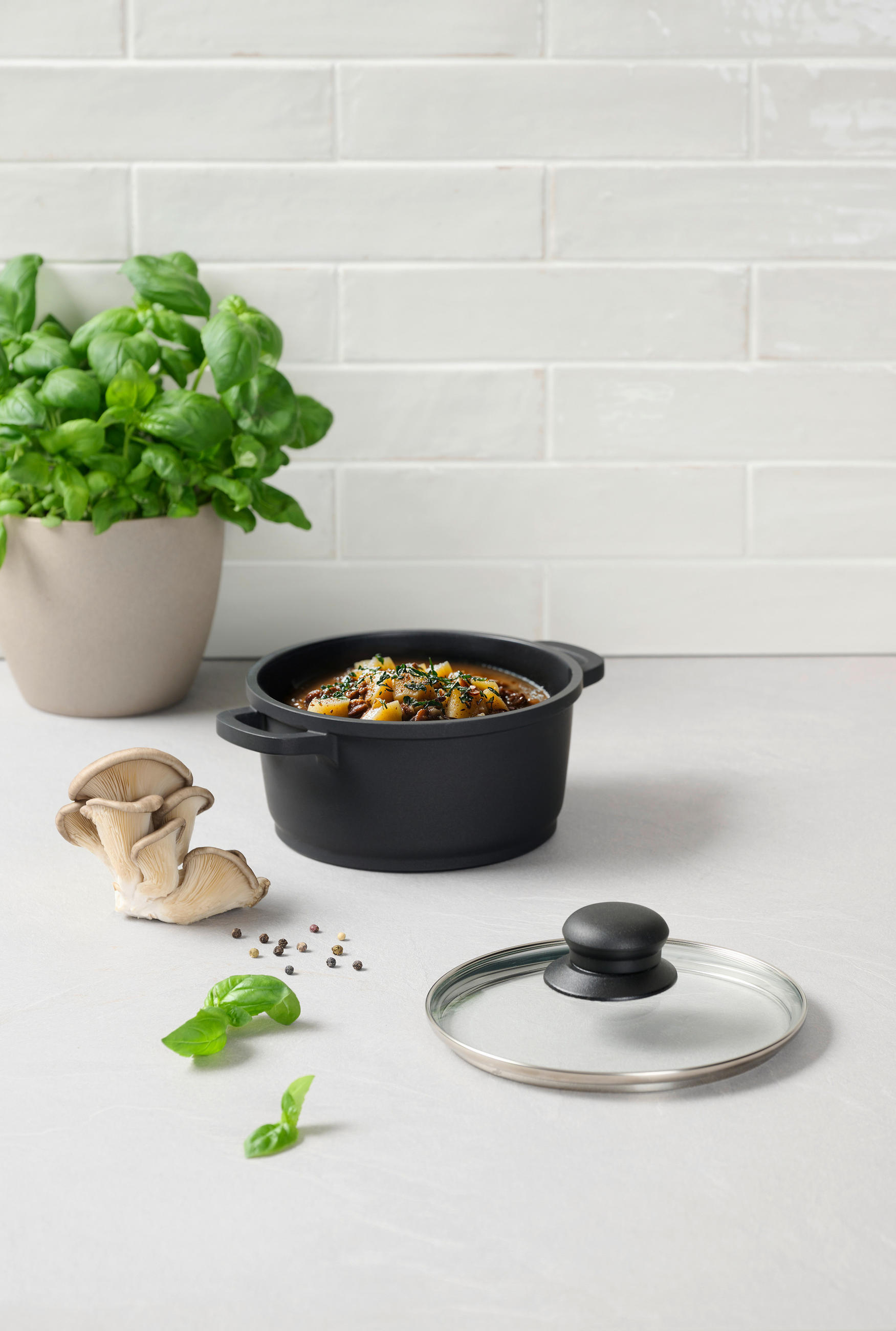 KOCHTOPF Turin 1,05 L  - Klar/Edelstahlfarben, KONVENTIONELL, Glas/Kunststoff (16/8,5cm) - Homeware Profession.