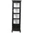 VITRINE in massiv Mangoholz Schwarz - Schwarz/Weiß, Trend, Glas/Holz (48/164/33cm) - Ambia Home VITRINE in massiv Mangoholz Schwarz - Schwarz/Weiß, Trend, Glas/Holz (48/164/33cm) - Ambia Home