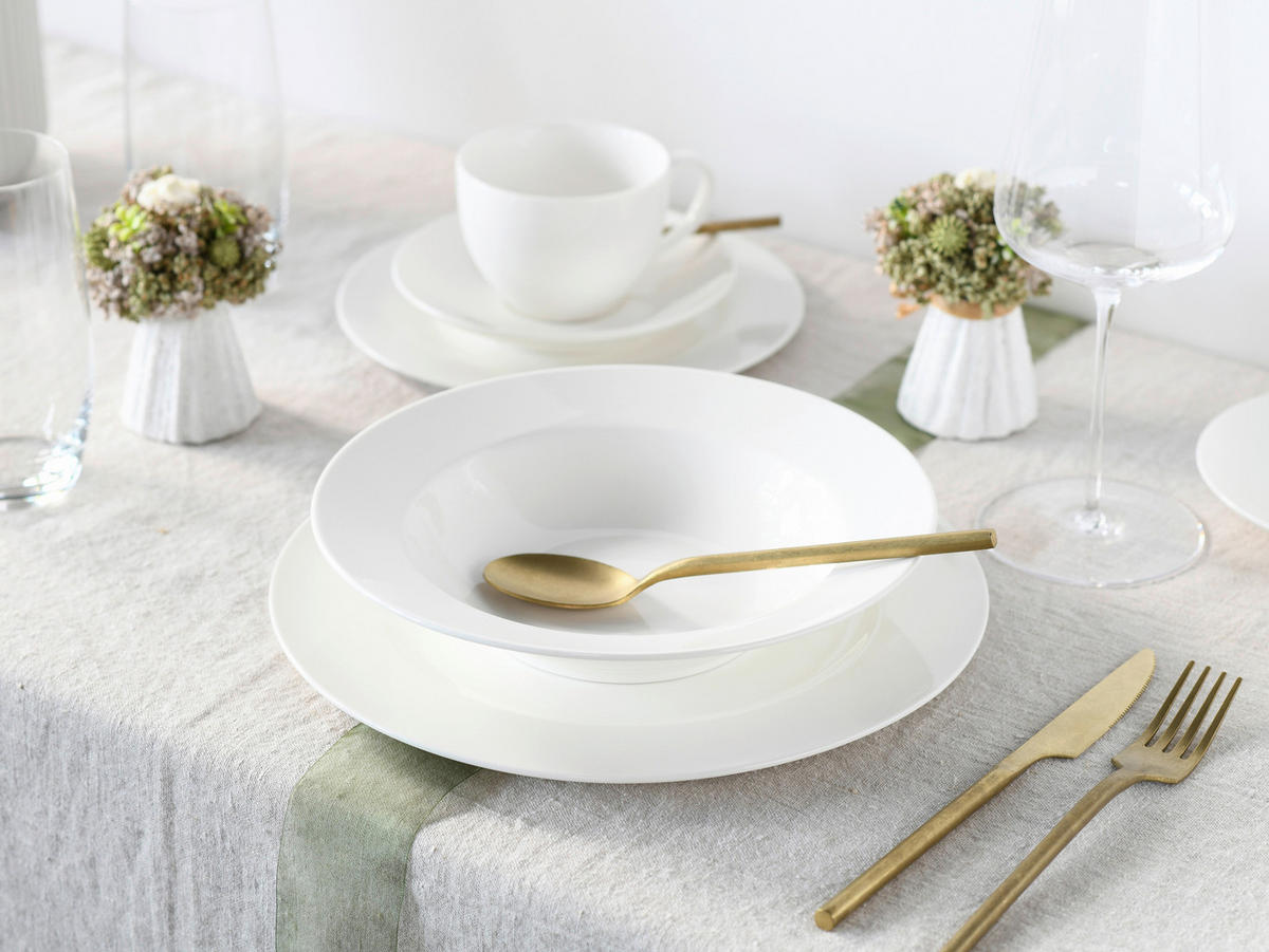 KOMBISERVICE Fleur Royal 30-teilig  - Creme, Basics, Keramik - Creatable