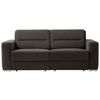 SCHLAFSOFA in Chenille Dunkelbraun  - Dunkelbraun, KONVENTIONELL, Textil/Metall (202/86/92cm) - Sedda