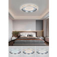 LED-DECKENLEUCHTE 50/9 cm   - Dunkelgrau/Transparent, Design, Kunststoff/Metall (50/9cm) - Novel