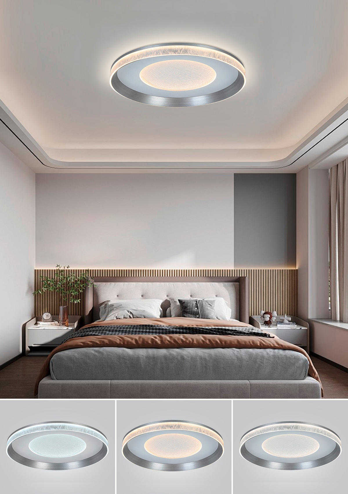 STROPNÍ LED SVÍTIDLO, 50/9 cm  - bílá/průhledné, Design, kov/plast (50/9cm) - Novel