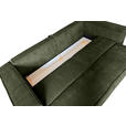 BIGSOFA Flachgewebe Dunkelgrün  - Chromfarben/Dunkelgrün, KONVENTIONELL, Textil/Metall (256/68/122cm) - Carryhome