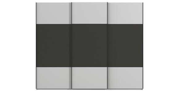 SCHWEBETÜRENSCHRANK 271/223/68 cm 3-türig Graphitfarben, Grau  - Schwarz/Graphitfarben, KONVENTIONELL, Holzwerkstoff/Metall (271/223/68cm) - Novel