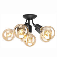 DECKENLEUCHTE Viggo 17/12/28 cm   - Schwarz Hochglanz, Basics, Metall (17/12/28cm)