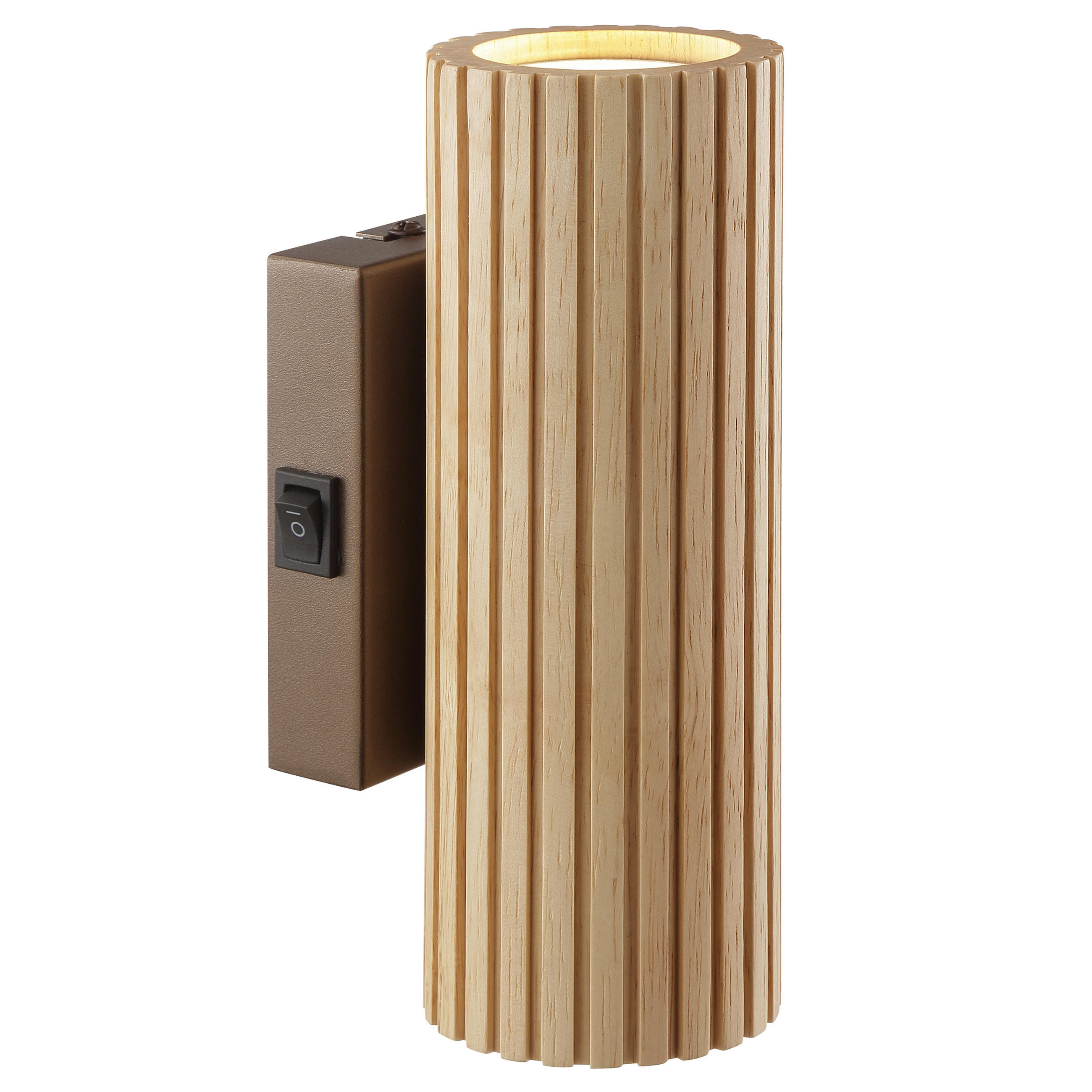 WANDLEUCHTE LAKEWOOD 9,5/20/7 cm  - Braun, Design, Holz/Metall (9,5/20/7cm)