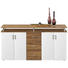 KOMMODE Eichefarben, Weiß - Eichefarben/Silberfarben, KONVENTIONELL, Holzwerkstoff/Kunststoff (178/90/38cm) - Carryhome KOMMODE Eichefarben, Weiß - Eichefarben/Silberfarben, KONVENTIONELL, Holzwerkstoff/Kunststoff (178/90/38cm) - Carryhome