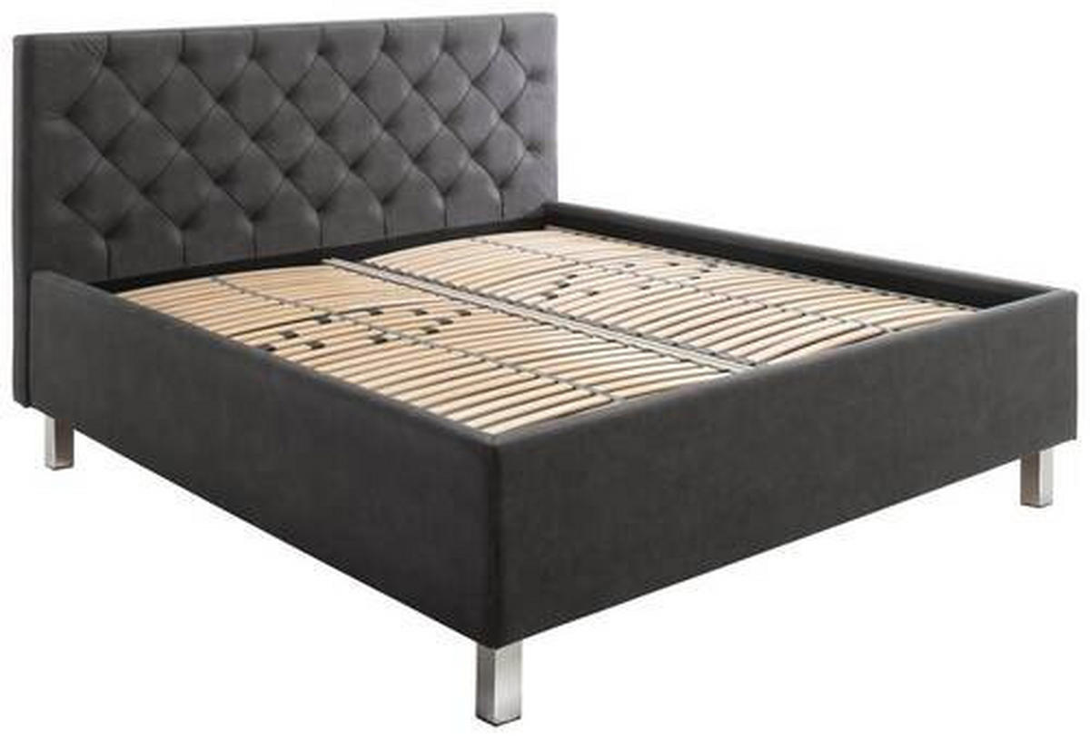 POLSTERBETT 180/200 cm  in Anthrazit  - Anthrazit, Modern, Holzwerkstoff/Textil (180/200cm) - Xora