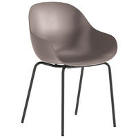 ARMLEHNSTUHL matt  - Taupe/Schwarz, Design, Kunststoff/Metall (53/83/50cm) - Connubia 