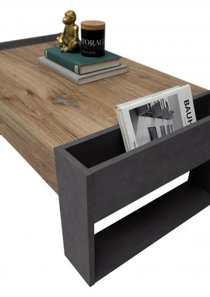 COUCHTISCH 110/60/41 cm rechteckig Eichefarben  - Eichefarben, KONVENTIONELL, Holzwerkstoff (110/60/41cm) - MID.YOU