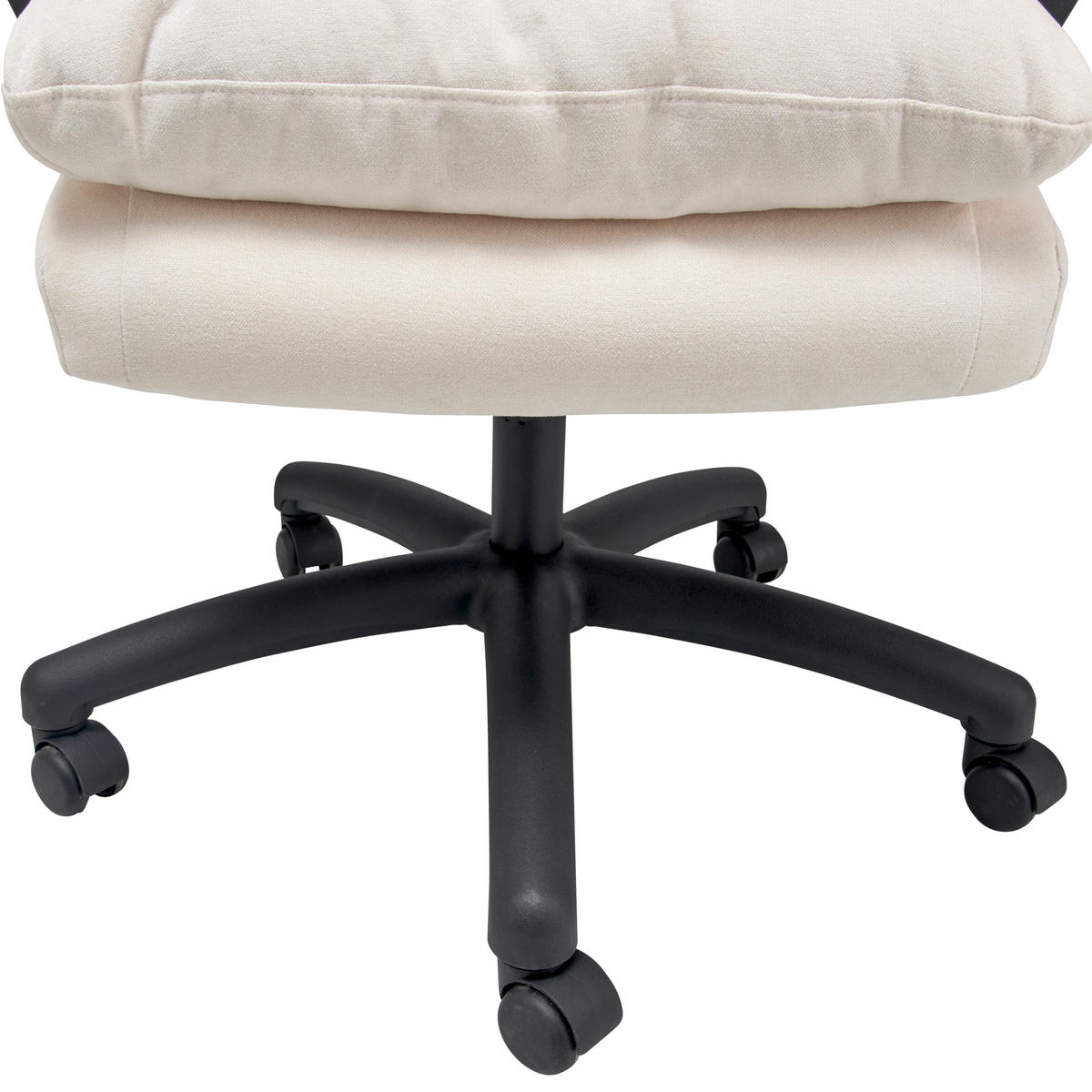 CHEFSESSEL  in Chenille Beige  - Beige/Schwarz, Lifestyle, Holz/Kunststoff (66/114-122/71cm) - MID.YOU