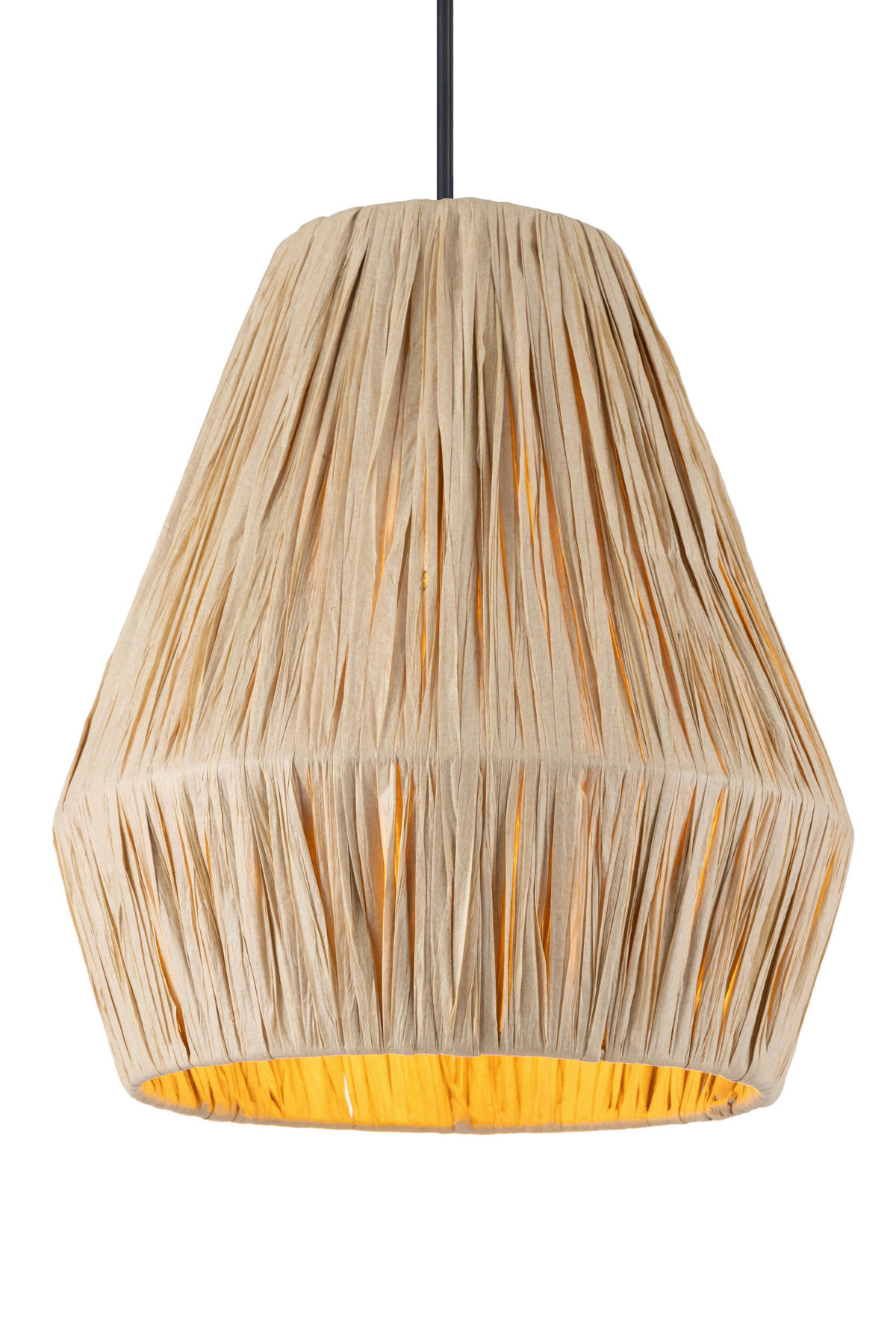 HÄNGELEUCHTE 80/20/120 cm   - Schwarz, Design, Papier/Metall (80/20/120cm) - Collet's Monde