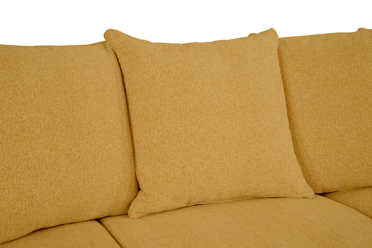 ECKSOFA in Chenille Senfgelb  - Senfgelb, Design, Textil (254/160cm) - MID.YOU