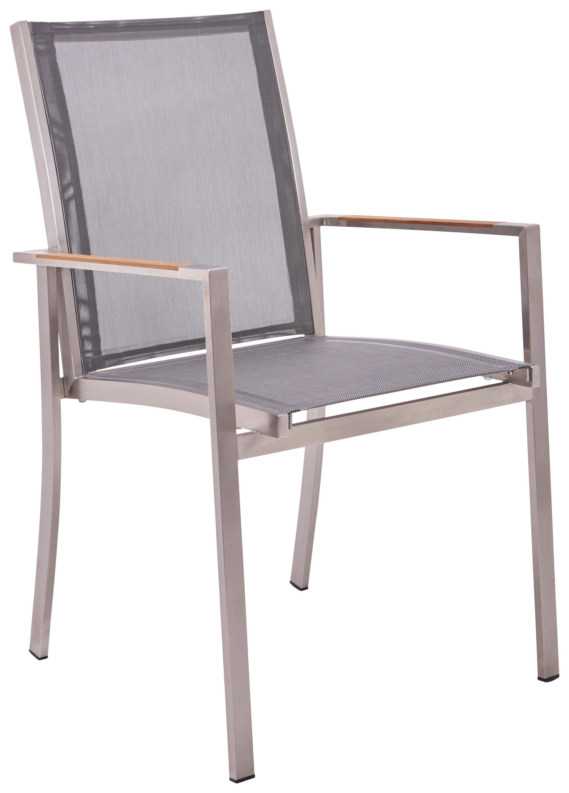 STAPELSESSEL Edelstahl Silberfarben, Taupe  - Taupe/Silberfarben, Design, Holz/Textil (57/90/63cm)
