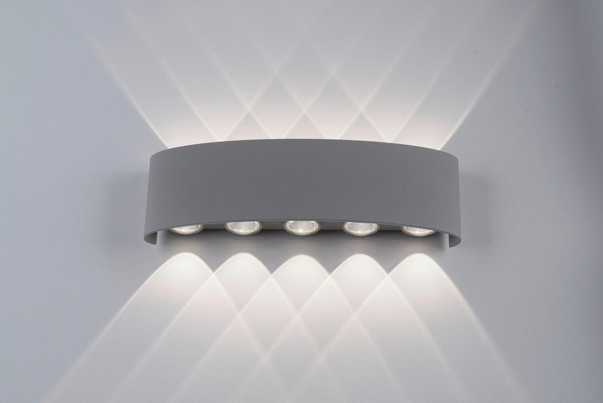 LED-WANDLEUCHTE Carlo 27/4,7/8 cm   - Silberfarben, Design, Metall (27/4,7/8cm) - Paul Neuhaus