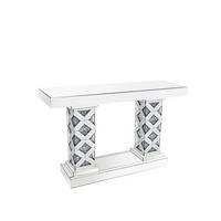 KONSOLENTISCHHolz, Glas   - Silberfarben, Trend, Glas/Holz (120cm) - Ambia Home