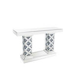 KONSOLENTISCH in Holz, Glas    - Silberfarben, Trend, Glas/Holz (120cm) - Ambia Home