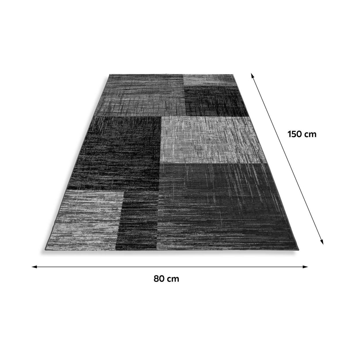 WEBTEPPICH 80/150 cm Plus Schwarz  - Schwarz, Design, Textil (80/150cm) - Novel