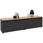 LOWBOARD  180/46/41 cm  erweiterbar, Typenauswahl, Beimöbel erhältlich, umfangreiches Zubehör erhältlich, stehend, hängend  - Eichefarben/Anthrazit, Design, Holzwerkstoff/Kunststoff (180/46/41cm) - Dieter Knoll