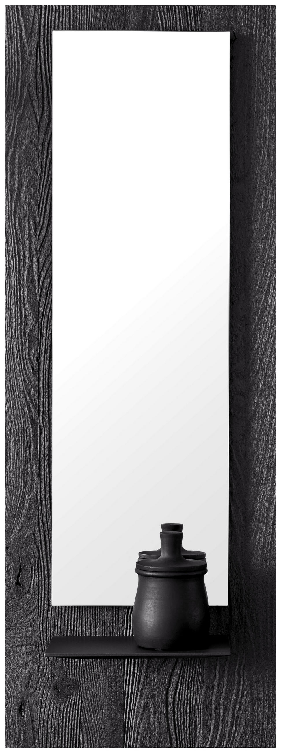 FALI TÜKÖR 38,5/106/16 cm    - antracit, Design, Üveg/fa (38,5/106/16cm) - Johann Jakob