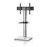 TV-RACK Glas, Metall Schwarz, Silberfarben, Weiß - Silberfarben/Schwarz, KONVENTIONELL, Glas/Metall (68/130/54cm) TV-RACK Glas, Metall Schwarz, Silberfarben, Weiß - Silberfarben/Schwarz, KONVENTIONELL, Glas/Metall (68/130/54cm)