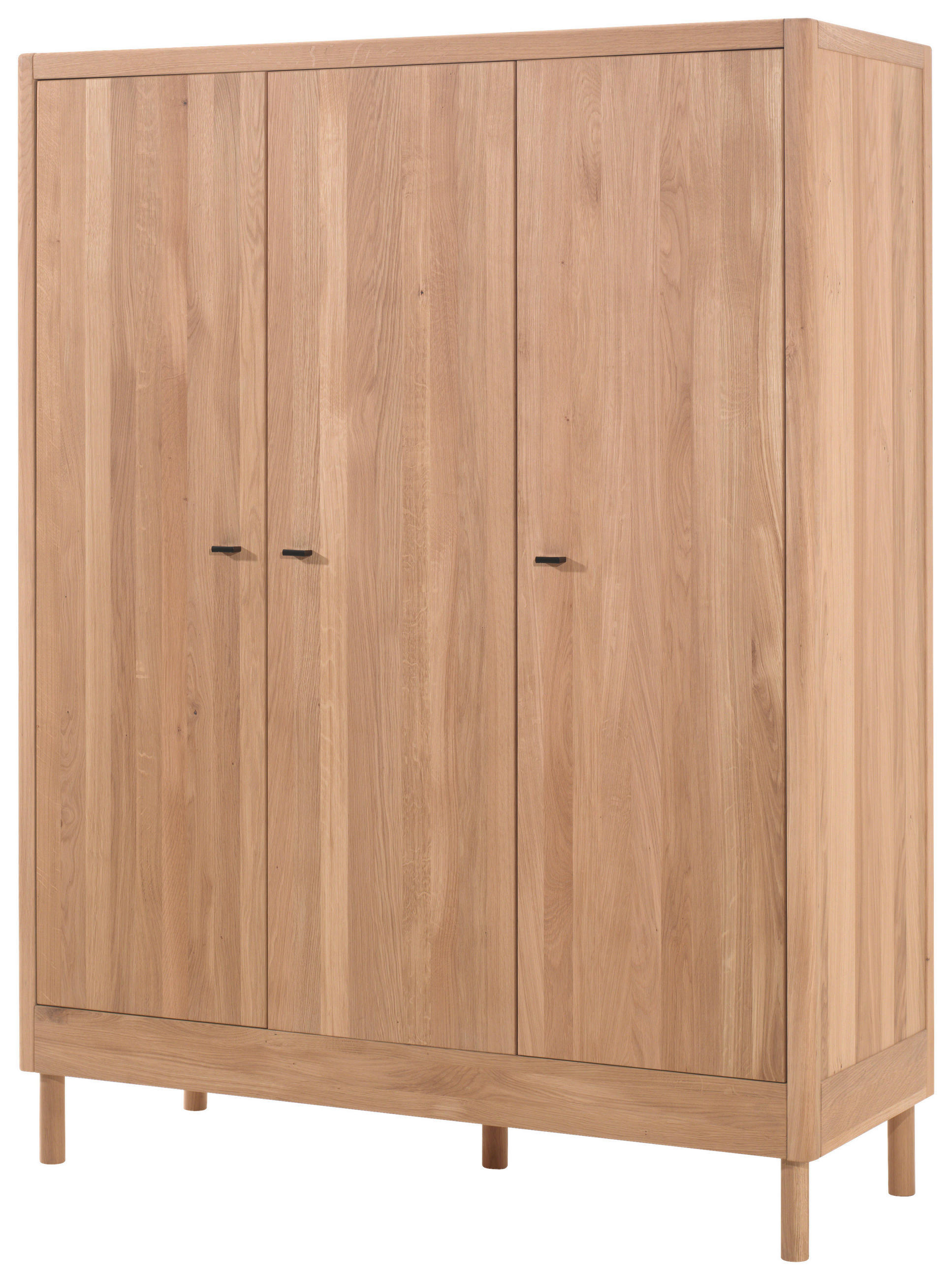 DREHTÜRENSCHRANK  in Eichefarben  - Eichefarben/Schwarz, MODERN, Holz/Metall (145,8/190/55cm) - MID.YOU