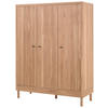 DREHTÜRENSCHRANK  in Eichefarben  - Eichefarben/Schwarz, MODERN, Holz/Metall (145,8/190/55cm) - MID.YOU