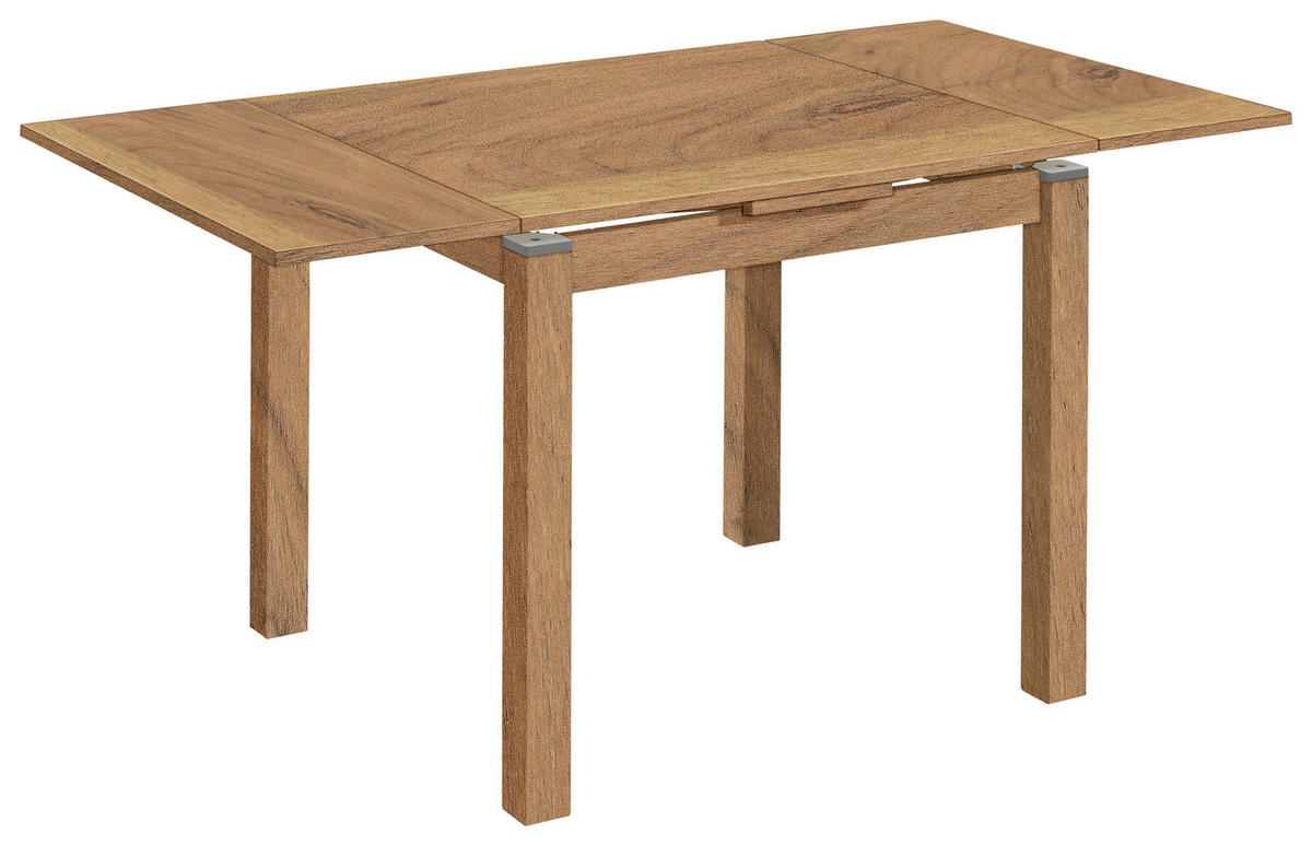ESSTISCH in Holzwerkstoff 80-140/80/76 cm  - Eichefarben, Konventionell, Holzwerkstoff (80-140/80/76cm) - Valdera