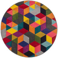 TKANÝ KOBEREC, 160/160 cm viacfarebná - viacfarebná, Basics, textil (160/160cm)
