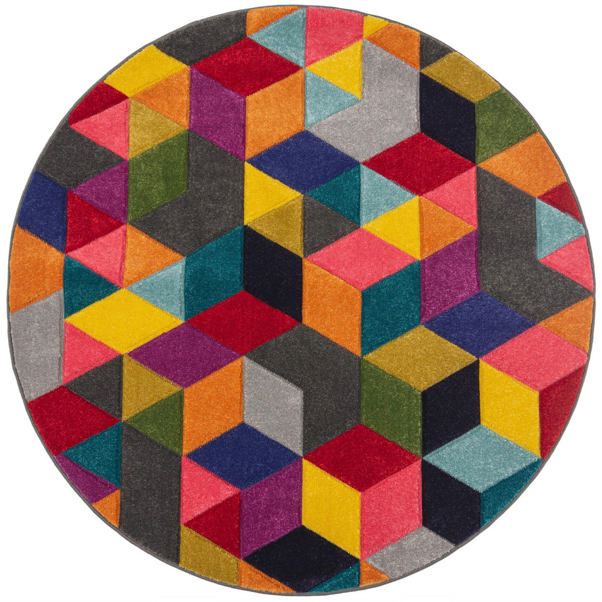 TKANÝ KOBEREC, 160/160 cm viacfarebná - viacfarebná, Basics, textil (160/160cm)