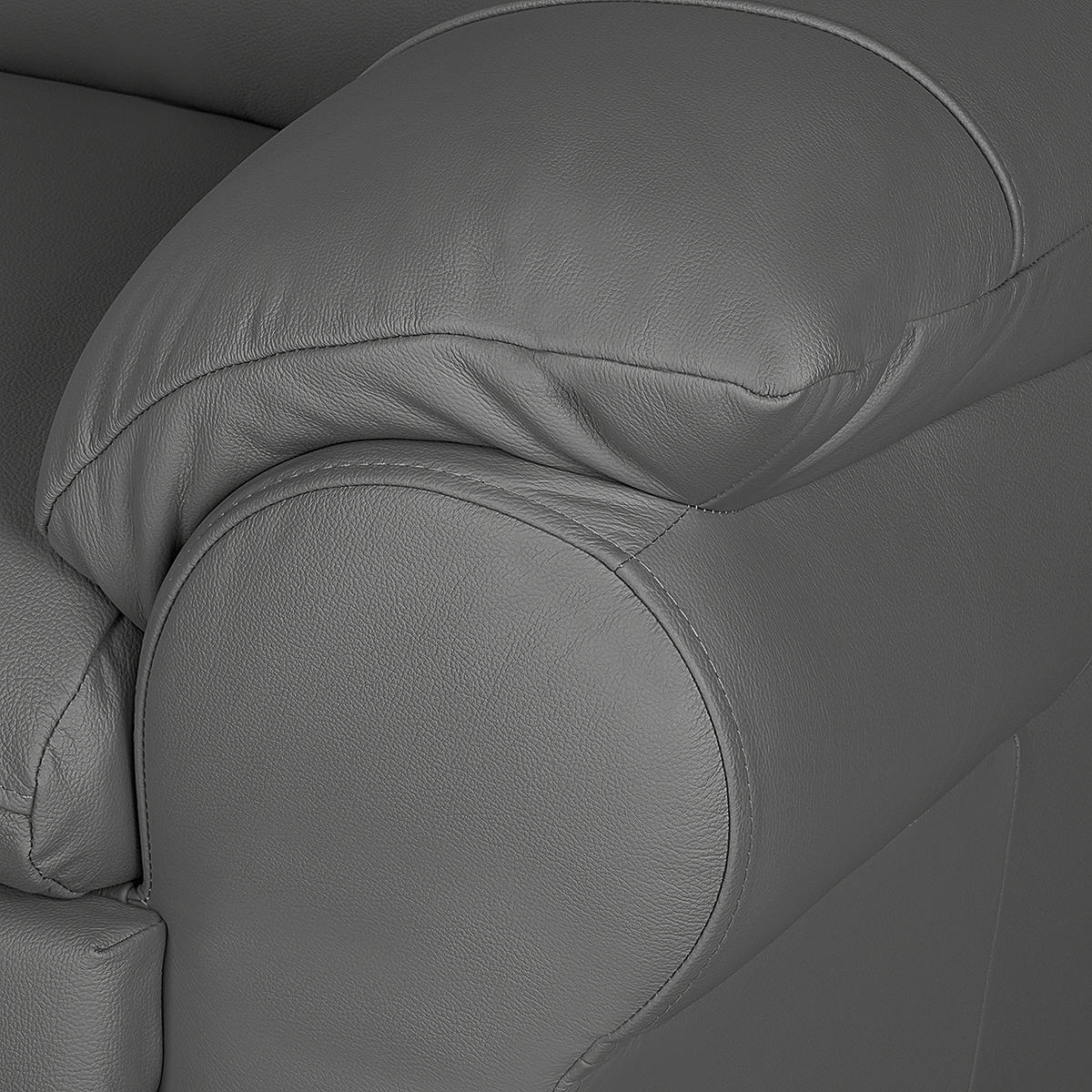 2-SITZER-SOFA in Echtleder Anthrazit  - Anthrazit/Schwarz, Design, Leder/Kunststoff (150/92/85cm) - Livetastic