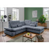 ECKSOFA in Chenille Blau  280/254 cm  - Chromfarben/Blau, Design, Textil/Metall (280/254cm) - Livetastic
