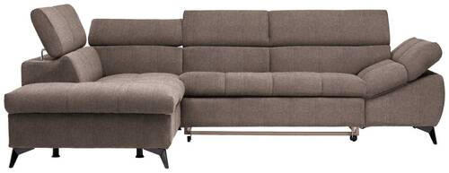 ECKSOFA in Mikrofaser Taupe  210/279 cm  - Taupe/Schwarz, Design, Kunststoff/Textil (210/279cm) - Stylife