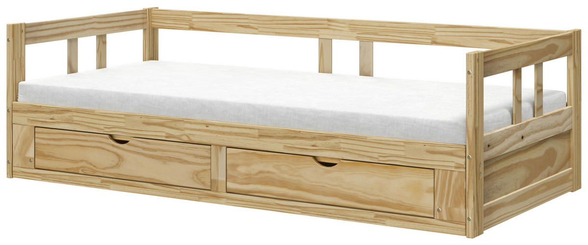AUSZIEHBETT 90/200 cm  in Naturfarben  - Naturfarben, MODERN, Holz/Holzwerkstoff (90/200cm) - MID.YOU