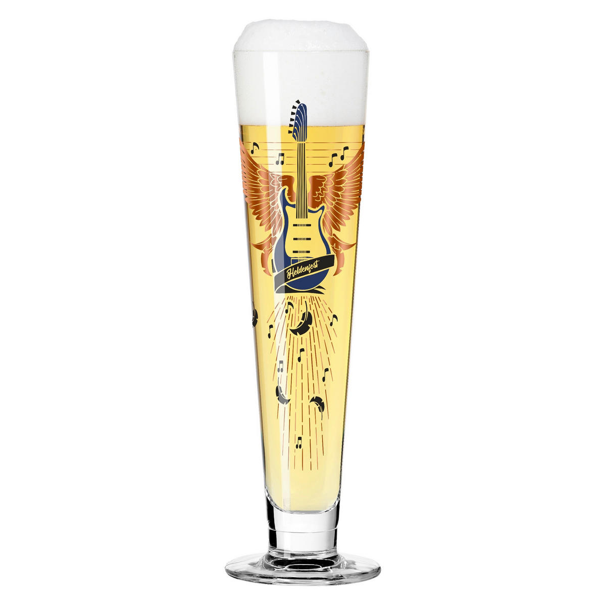 BIERGLAS 385 ml  - Blau/Transparent, Design, Glas (7,5/24,9cm) - Ritzenhoff