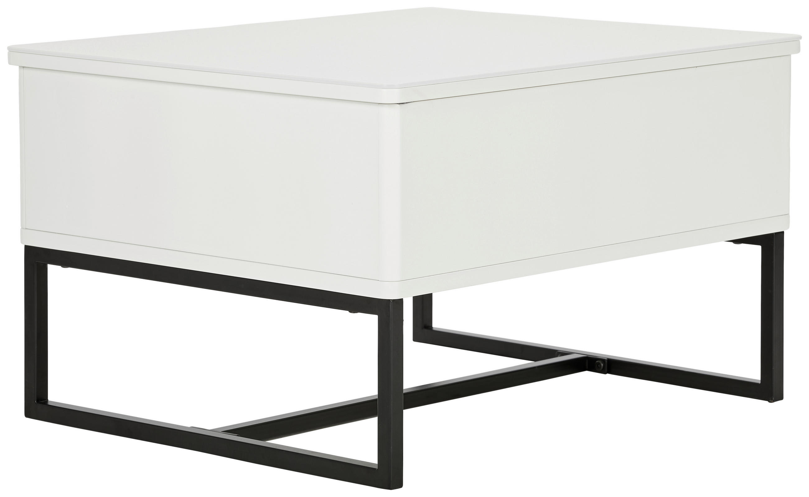 Livetastic Couchtisch Schwarz, Weiß 40.5-65.5x60x70 cm