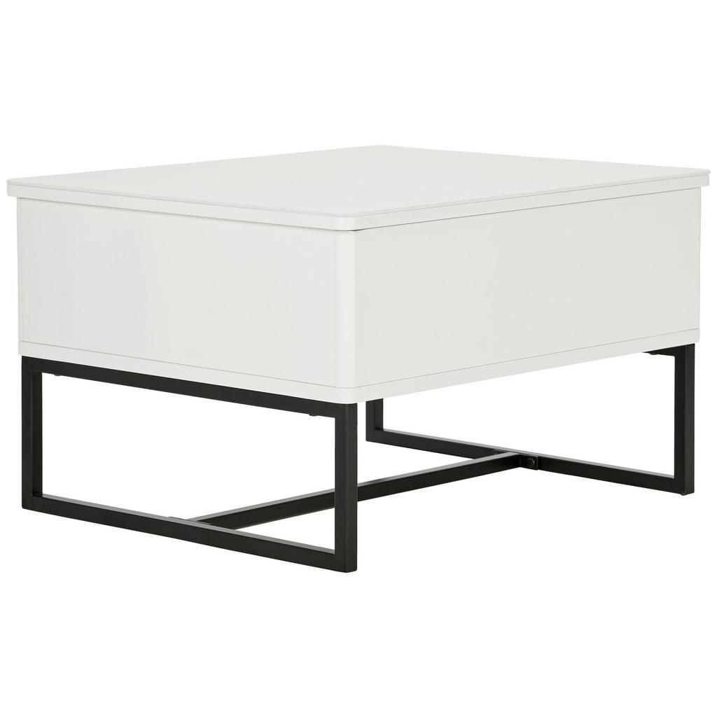 Livetastic KONFERENČNÝ STOLÍK, čierna, biela, kov, 70/40,5-65,5/60 cm