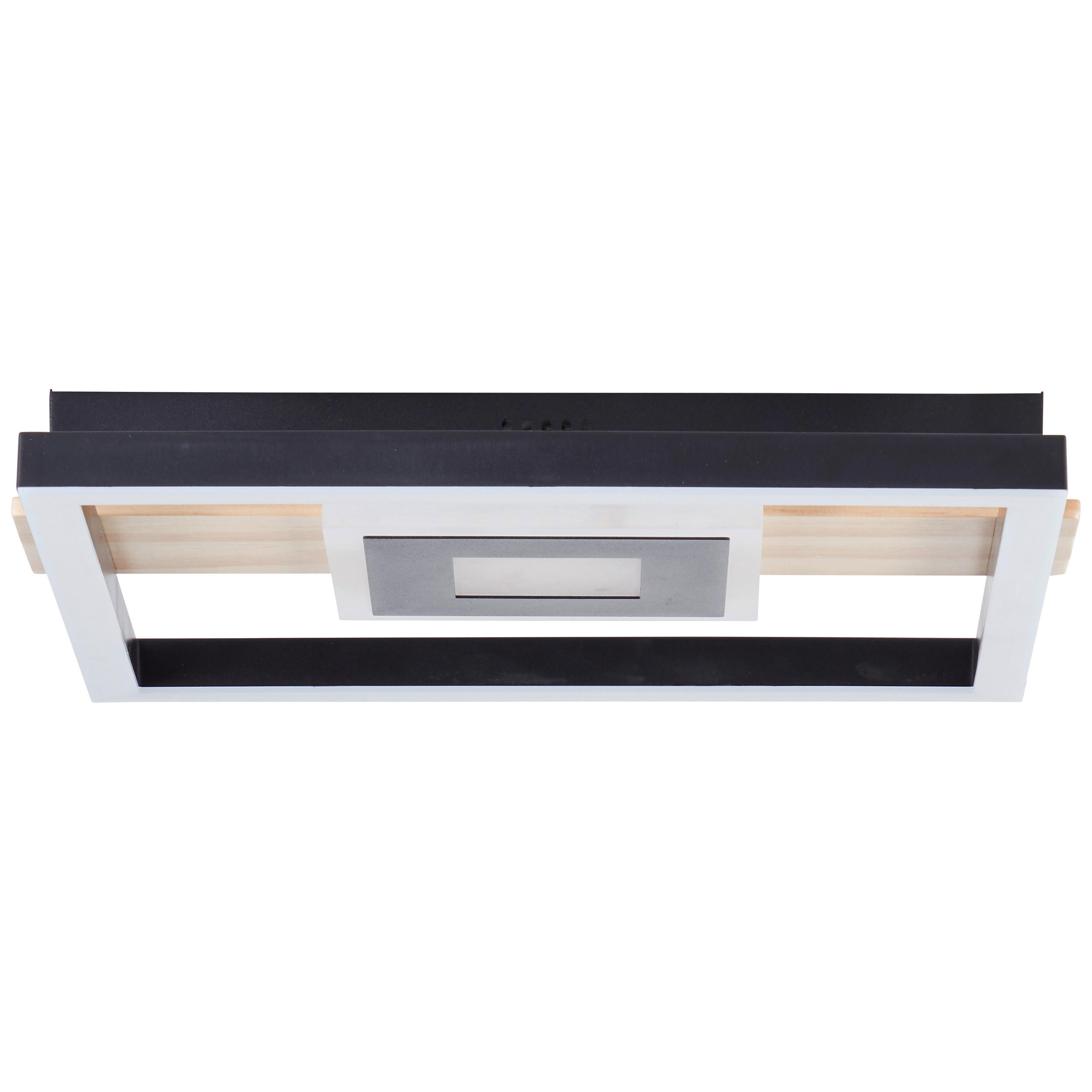 LED-DECKENLEUCHTE   - Hellbraun/Schwarz, Design, Holz/Kunststoff (5,5/29,5/27,5cm) - Brilliant