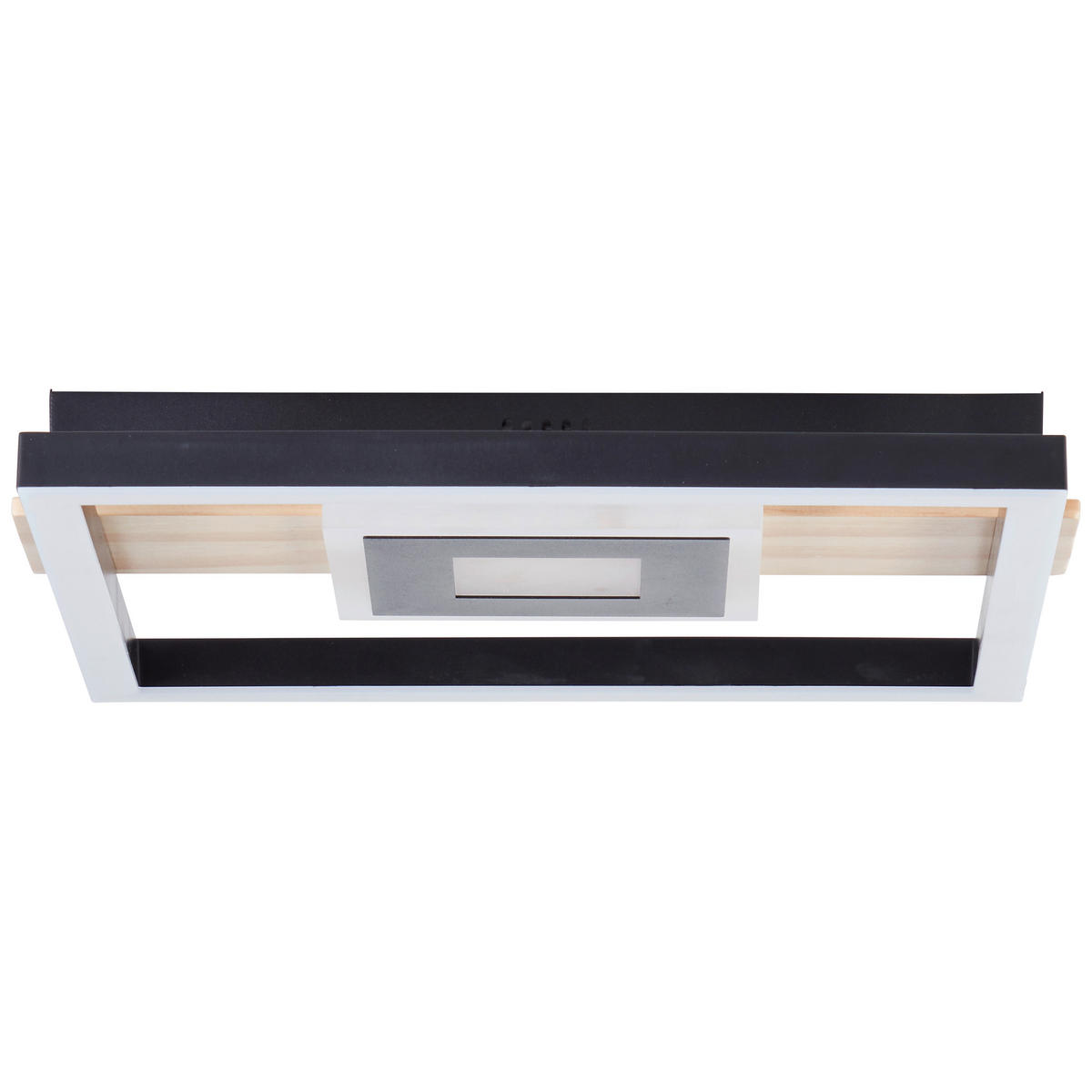 LED-DECKENLEUCHTE   - Hellbraun/Schwarz, Design, Holz/Kunststoff (5,5/29,5/27,5cm) - Brilliant