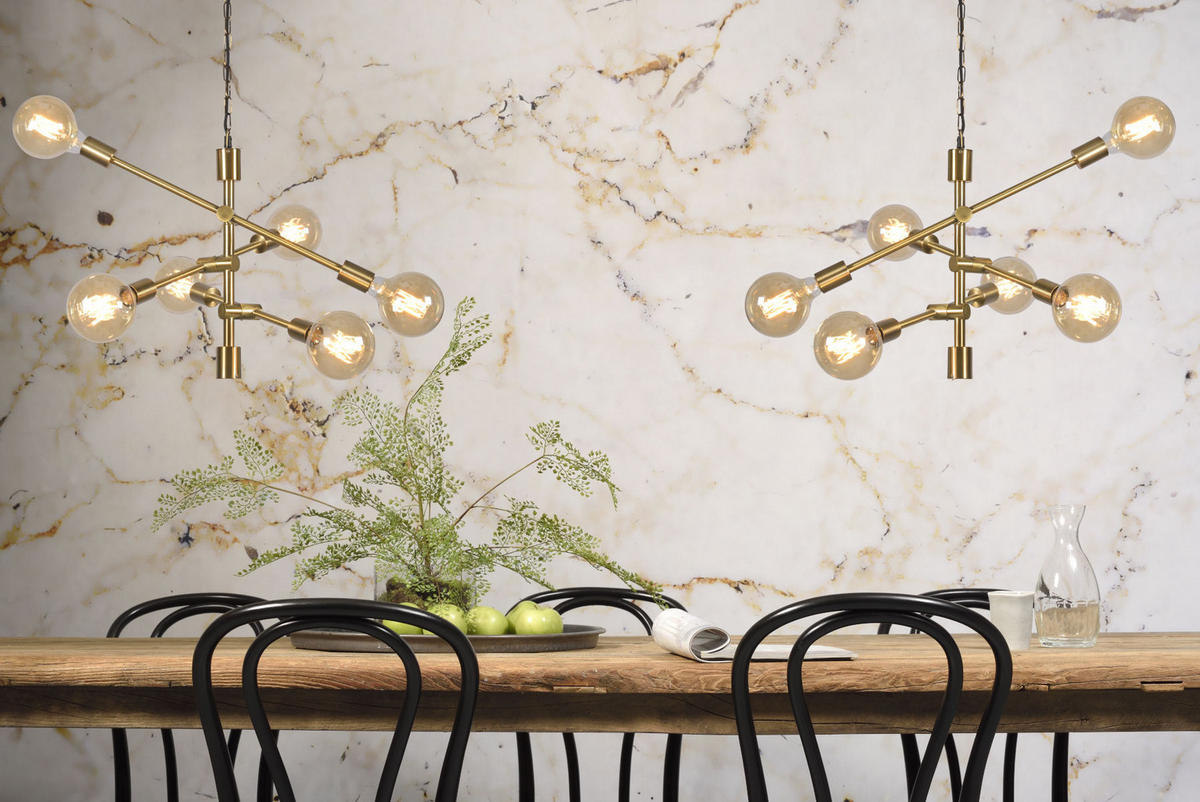 HÄNGELEUCHTE 76/248 cm  - Goldfarben, Design, Metall (76/248cm) - It's about Romi