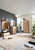 SCHUHSCHRANK Schwarz, Eiche Artisan  - Schwarz/Eiche Artisan, KONVENTIONELL, Holzwerkstoff (87,7/105,6/37,8cm) - Voleo