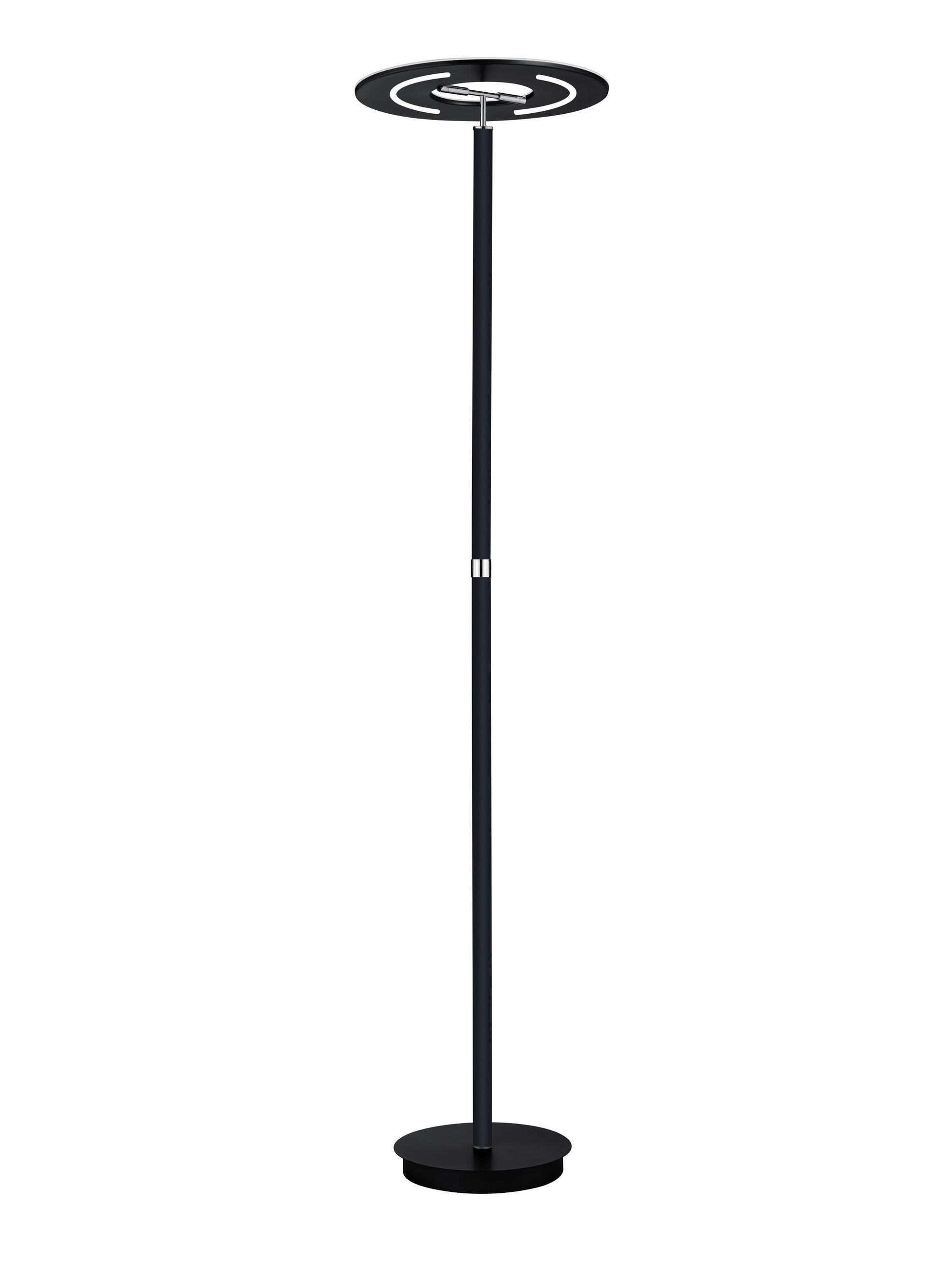 LED-STEHLEUCHTE 45/185 cm    - Schwarz, Design, Metall (45/185cm) - Hell