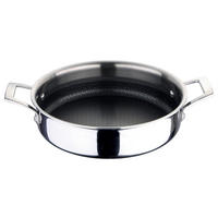 SERVIERPFANNE  - Edelstahlfarben/Schwarz, Basics, Metall (39/30/10cm) - Masterpro