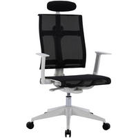 DREHSTUHL Netzbespannung Schwarz, Weiß  - Schwarz/Weiß, KONVENTIONELL, Kunststoff/Textil (64/108-117,5/64cm) - Boxxx