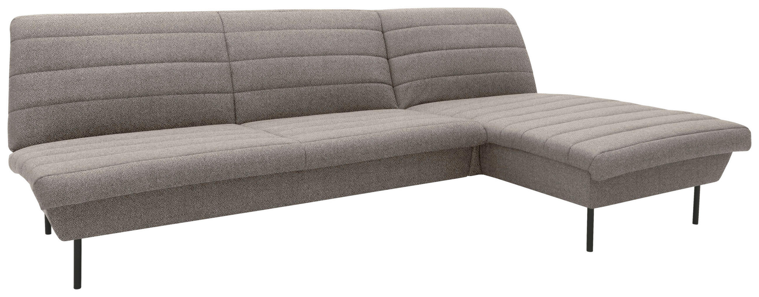 ECKSOFA Looks IX Braun, Beige Webstoff - Beige/Schwarz, Design, Textil/Metall (274/168cm) - LOOKS by W.Joop